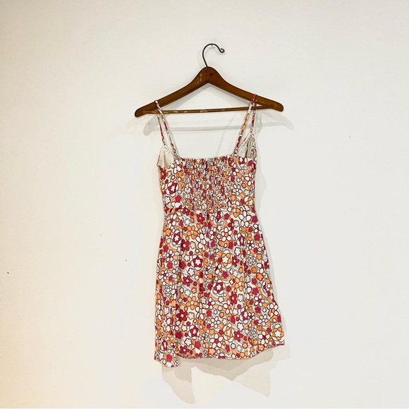 Aritzia, Sun Deh white, pink and orange dress with flower print - Picture 3 of 8